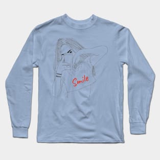 girl smile Long Sleeve T-Shirt